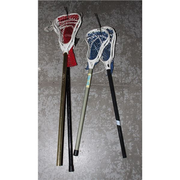 4 LACROSSE STICKS