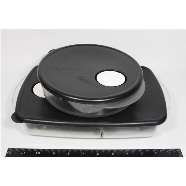 TWO TUPPERWARE CONTAINERS