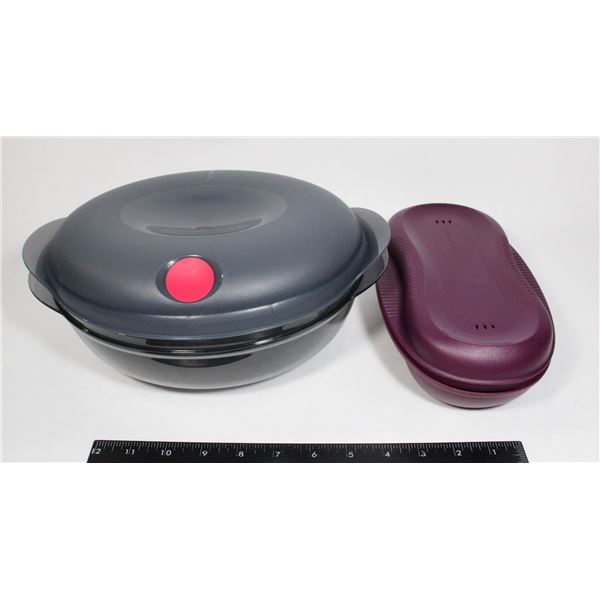 TWO TUPPERWARE CONTAINERS