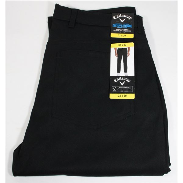 32X30 CALLAWAY PANTS BLACK NEW