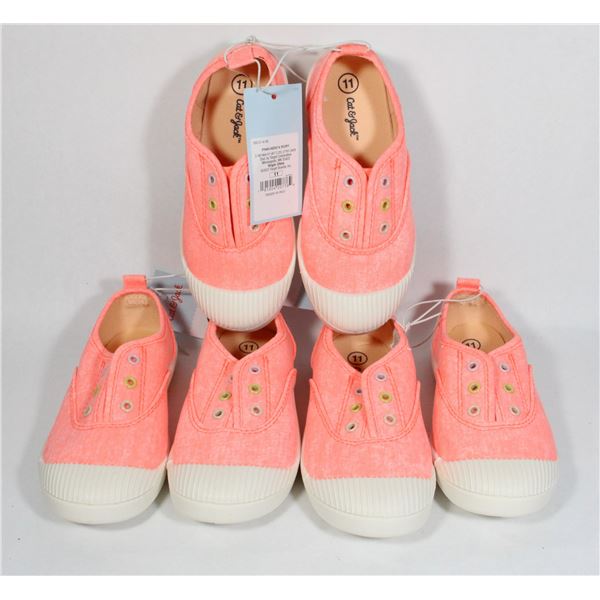 3 NEW PAIRS OF CAT & JACK KIDS SHOES ALL SIZE 11