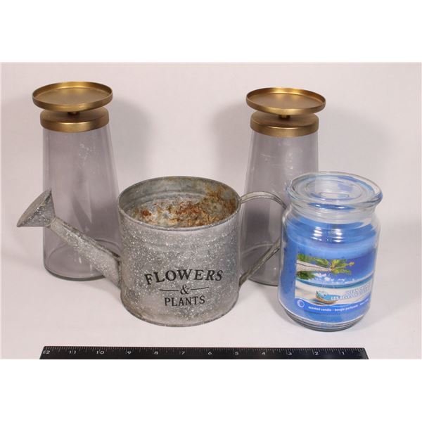 LOT OF CANDLES HOLDERS AND MORE