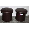 Image 1 : TWO CHILD SIZE COVERED STOOLS