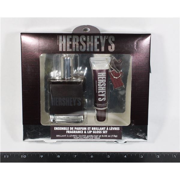 NEW HERSHEY'S CHOCOLATE FRAGRANCE & LIP GLOSS SET