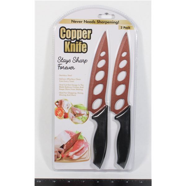 NEW 2PACK COPPER KNIFE SET