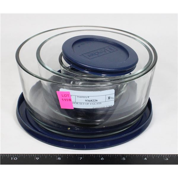 ANCHOR SET OF GLASS CONTAINERS, SOME LIDS