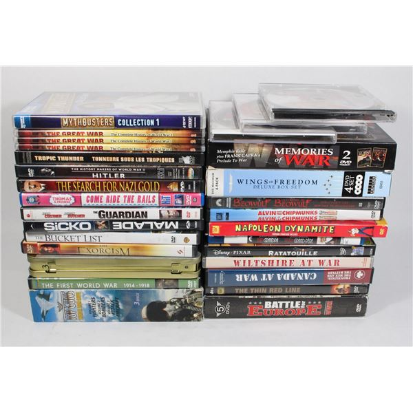 LOT OF APX 40 DVDS MOVIES COLLECTOR SETS ETC.