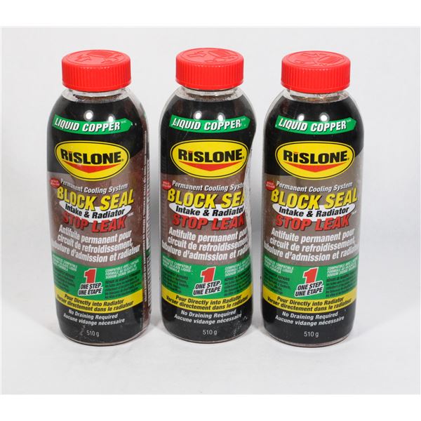 THREE BOTTLES OF RISLONE LIQUID COPPER PERMANENT