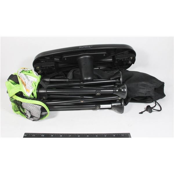 GREEN/ BLACK BABY CAMPING CHAIR IN TRAVEL