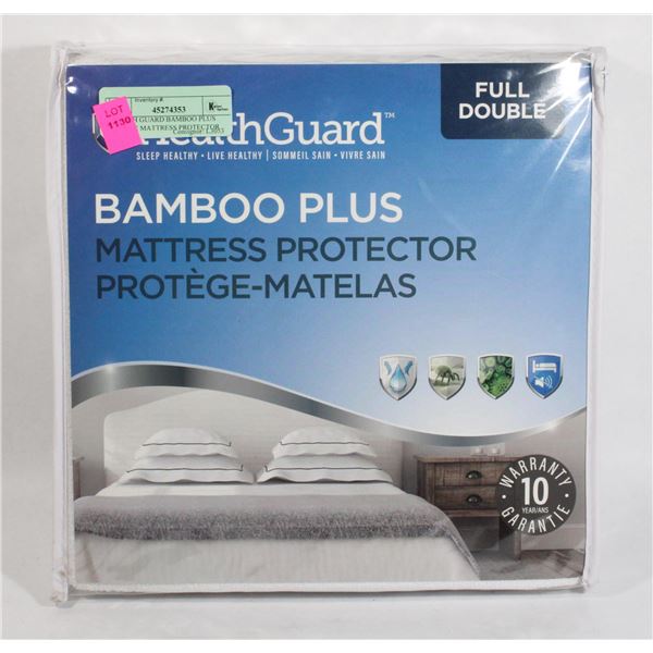 HEALTH GUARD BAMBOO PLUS DOUBLE MATTRESS PROTECTOR