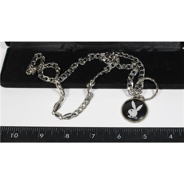 PLAYBOY KEYCHAIN/ PENDANT ON CHAIN IN