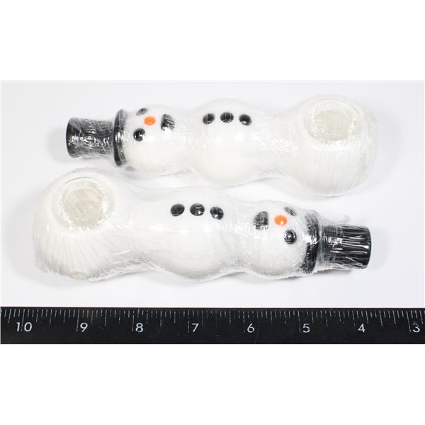 TWO NEW SNOWMAN THEME PIPES