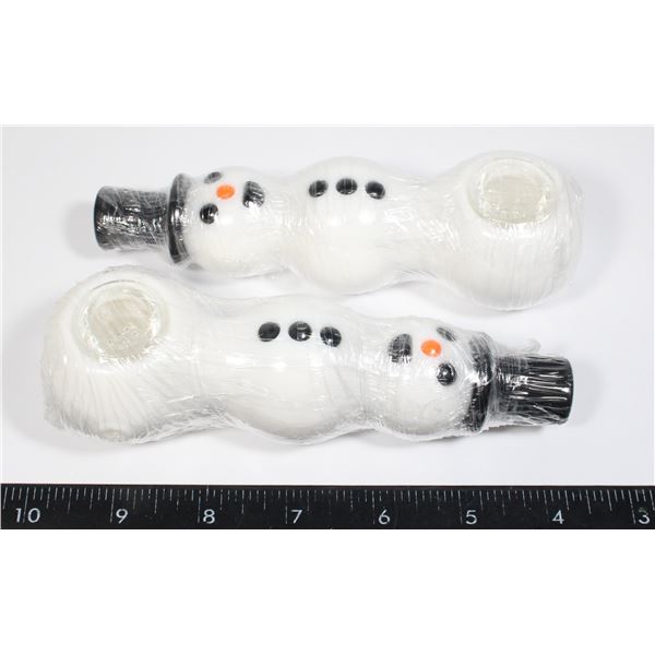 TWO NEW SNOWMAN THEME PIPES