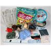 Image 1 : MIXED LOT OF MARBLES CRAFT SEWING ITEMS MILK JUGS