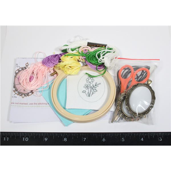 NEW 2PC CREATE YOUR OWN EMBROIDERED NECKLACE SET