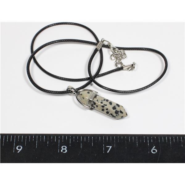 NEW SYNTHETIC DALMATIAN JASPER REPLICA HEXAGONAL