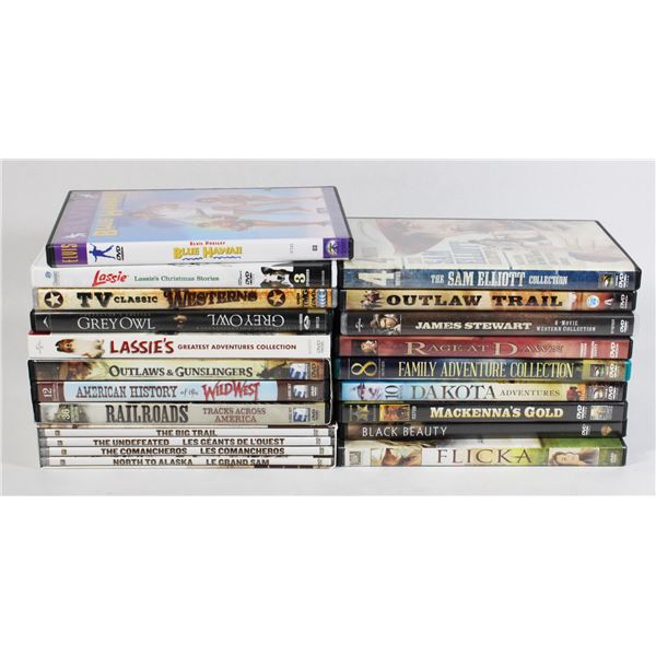LOT OF DVDS INCLUDING MANY MULTIPLE MOVIE SETS