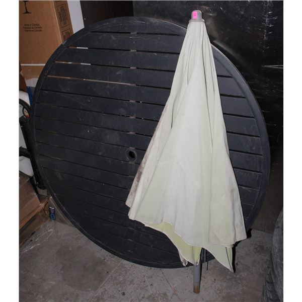 PATIO TABLE TOP AND UMBRELLA TOP
