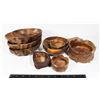 BUNDLE OF WOOD BOWLS, MANY ARE MARKED MADE IN THE