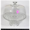LIDDED GLASS PEDESTAL CAKE PLATTER