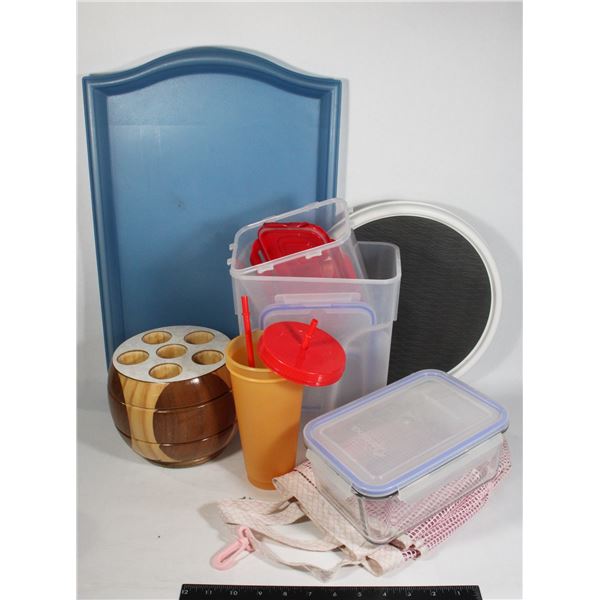 BETTY CROCKER SNAPWARE, TWO LAZY SUSANS,