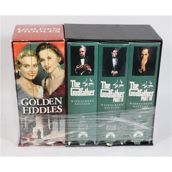 TWO VHS BOX SETS INCLUDING THE GODFATHER