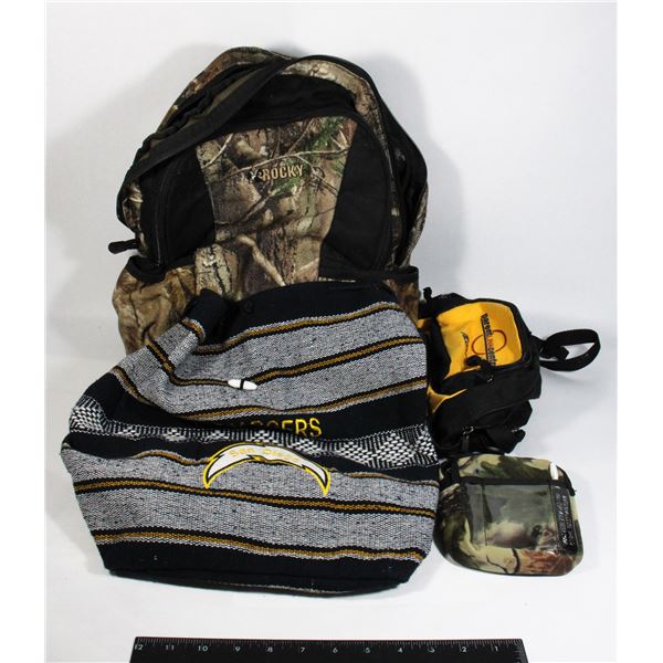 HUNTING/HIKING BACK PACK AND OTHER SMALL BAGS