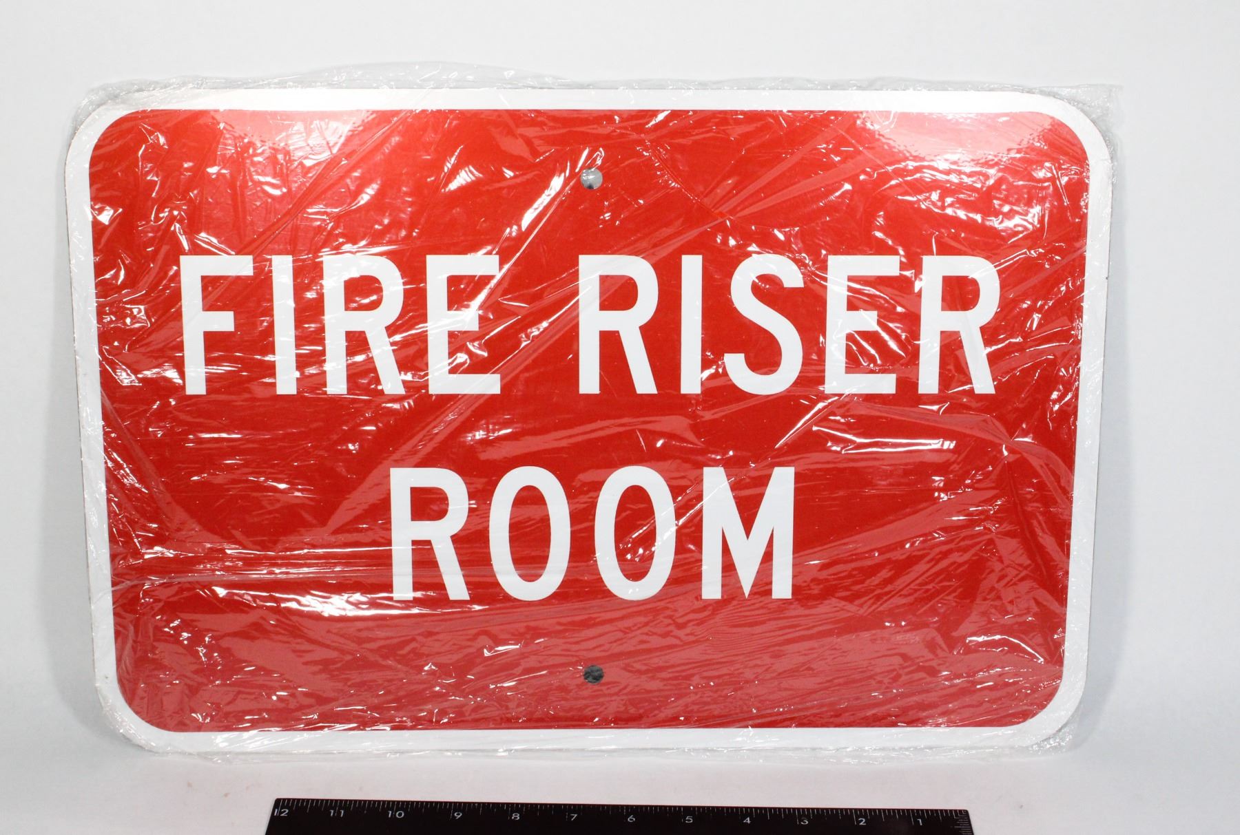 NEW ALUMINUM FIRE RISER ROOM SIGN