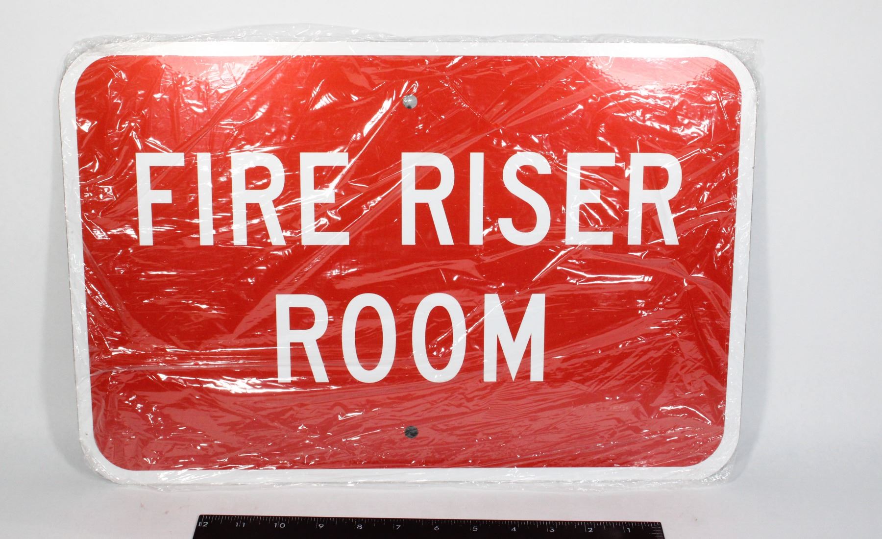 NEW ALUMINUM FIRE RISER ROOM SIGN