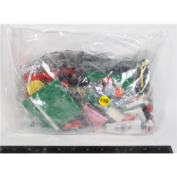 BAG OF ASSORTED BUILDING BLOCKS, SOME ARE LEGO
