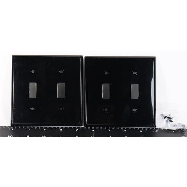 NEW TWO PACK TWO LIGHT SWITCH COVERS