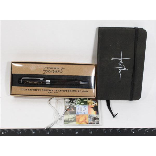 CHRISTIAN THEME PEN AND JOURNAL BOOK