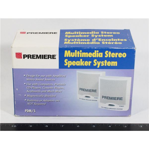 SMALL SPEAKERS. PREMIERE MULTIMEDIA STEREO