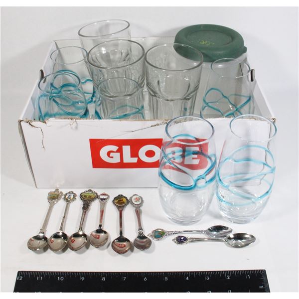 FLAT OF ASSORTED KITCHEN GLASSES