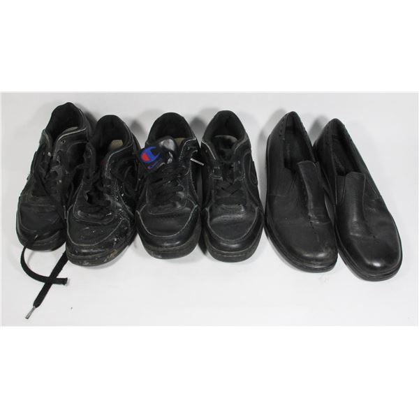 3 PAIRS OF WOMENS SHOES TWO MATCHING SIZE 6W