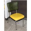 VINTAGE YELLOW AND GREEN VINYL CHAIR