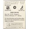 Image 2 : 1987-88 PANINI CHRIS CHELIOS (HOF)