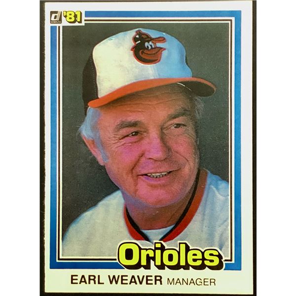 1981 DONRUSS EARL WEAVER (HOF)
