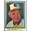Image 1 : 1981 DONRUSS EARL WEAVER (HOF)