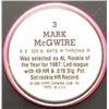 Image 2 : 1988 TOPPS BASEBALL COIN - MARK McGWIRE