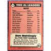 Image 2 : 1986 TOPPS DON MATTINGLY