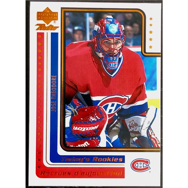 1999-2000 UPPER DECK JOSE THEODORE ROOKIE CARD