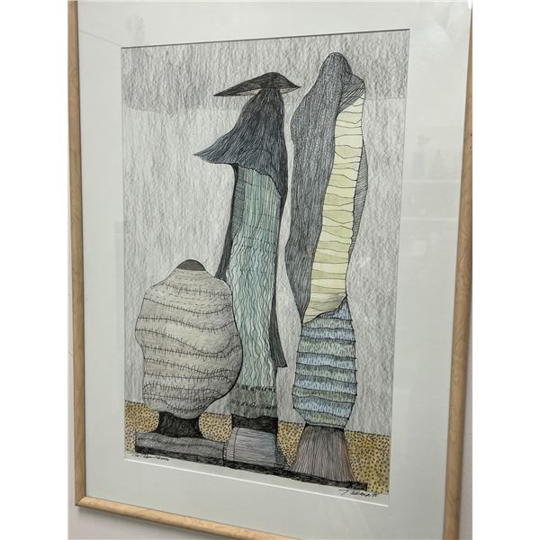 Tony Tascona "The Three Muses" 1998 Framed Art - Frame approx: 20.75 x 28.25"