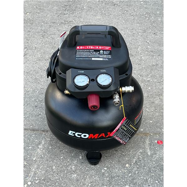 6 Gallon Air Compressor by Ecomax - see all photos for contents and details