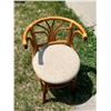 Image 5 : Compact Bamboo Wicker Bistro Table for Two - Table approx: 41x21 & 29"T