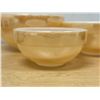 Image 2 : 3 Fire King Peach Lustre Colonial Band Mixing Bowls - largest approx 9"