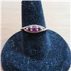 Image 1 : 14K Yellow Gold & red stone (ruby, garnet??) vintage ring.  Marked 14K.  Approx size 5.5