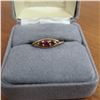 Image 3 : 14K Yellow Gold & red stone (ruby, garnet??) vintage ring.  Marked 14K.  Approx size 5.5
