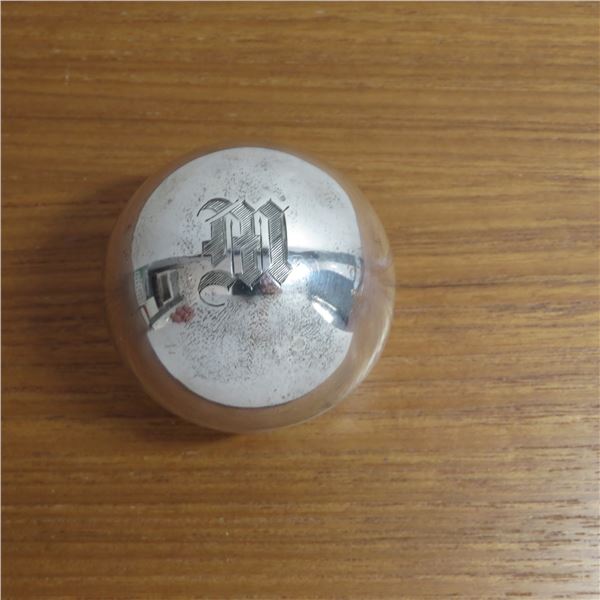 Sterling Silver Ring Box monogrammed with an M