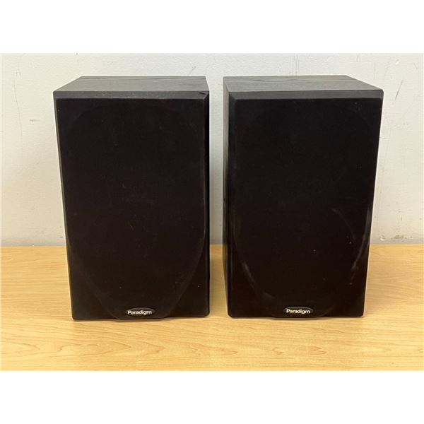 Paradigm Atom Bookshelf Speakers - Approx: 8.5 x 6.5 & 10.5"T not tested